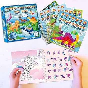 【アート】Enook Manomie&Jackson Beardy&Norval Amazon.com: 6 Pcs Paint by Sticker Books for Kids Ages 4-8